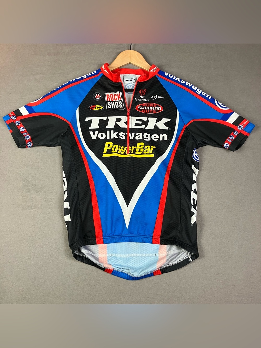 TREK Volkswagen PowerBar Men’s Cycling Jersey Size Small? Short Sleeve. In good